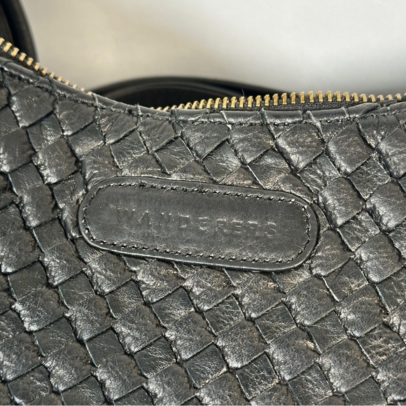 Wanderers Woven Leather Crossbody Purse Quiet Luxury Minimalist Black - Picture 4 of 16